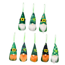 Load image into Gallery viewer, Ciieeo 2sets Funny Gnomes Garden Ornaments Patrick's Day Gnome Pendant Home Decor Cotton Cloth Party Decorations 8pcs*2