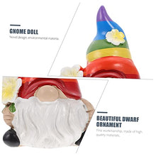 Load image into Gallery viewer, DECHOUS 2pcs Garden Gnome Unique Design Gnome Doll Figurine Outdoor Landscape Adornment Courtyard Decor Resin for Yard