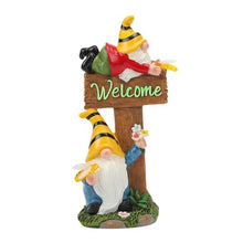 Load image into Gallery viewer, Vriusi Solar LED Gnome Statues Resin Gnome Sculpture Outdoor Garden Decor Lawn Gnome Figurine Solar Yard Decor Solar-Powered Gnome LED Gnome Yard Statue Garden Gnome Light Outdoor Tabletop Gnome