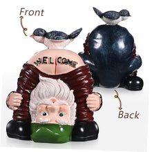 Load image into Gallery viewer, Cabilock 2pcs Funny Garden Gnomes Statues Resin Welcome Decorations for Home Cute Inverted Gnome Figurines for Outdoor Patio Unique Idea