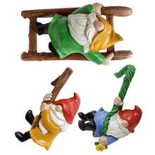 Load image into Gallery viewer, Toyvian 2sets 3pcs Dwarf Statues for Garden Decor Unique Gnome Hanging Ornaments Intricate Tree Pendants for Outdoor Spaces Lively Courtyard Decoration 3pcs*2