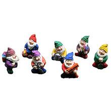 Load image into Gallery viewer, Rwedkd 7 Pieces Gnome Fairy Resin Statues Mini Garden Statues Decoration Tale Statue for Holiday Decoration
