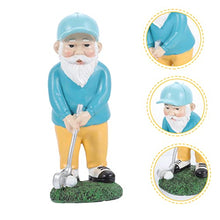 Load image into Gallery viewer, SUPVOX Amusing Golfing Gnome Statue for Outdoor Decor Resin Craft Gnome Realistic Appearance