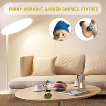 Load image into Gallery viewer, Garden Dwarf Statue - Dumbbell Weightlifting Gnome Sculpture, Handmade Garden Figurine | Weatherproof Resin Garden Dwarf Sculpture, Gnome Figurine Decoration with Vivid Expressions for Gardens, Courty