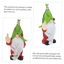 Load image into Gallery viewer, Toyvian Garden Gnome Statue Solar Light Outdoor Decoration Creative Gnome Figurine with LED Illumination for Unique Garden Ornaments for Lawn Patio Backyard Decor