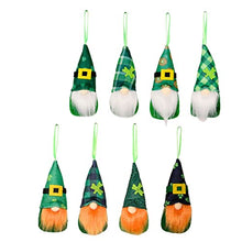 Load image into Gallery viewer, Ciieeo 2sets Funny Gnomes Garden Ornaments Patrick's Day Gnome Pendant Home Decor Cotton Cloth Party Decorations 8pcs*2