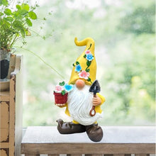 Load image into Gallery viewer, kivrimlarv Solar Gnomes Garden Decor, Outdoor Gnome Figurines, Weather Resistant Ornament, Soft Glowing Light Durabled Design Ideal for Porch, Backyard and Garden, 10.63x5.12x5.91 Inches