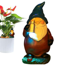 Load image into Gallery viewer, Solar Garden Gnome - Outdoor Gnomes,Ornaments Statues Figurines Sculptures with Light Waterproof for Porch Patio Halloween Fall Front Backyard