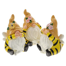 Load image into Gallery viewer, Happyyami 3pcs Garden Gnome Statue Decorative Bee Gnome Figurine White Beard Resin Dwarf Ornaments for Fall Decor Indoor and Outdoor Thanksgiving Display