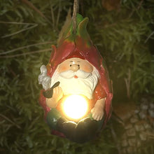 Load image into Gallery viewer, FLJZCZM Solar Hanging Garden Gnome Decor – Lemon, Dragonfruit & Flower(3 Style) Resin Outdoor Gnomes for Yard & Outsides (Daylight Charging/Night Glow)