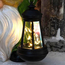 Load image into Gallery viewer, WONDHOME Gnome Solar Lights with Warm White LEDs, Outdoor Hanging Lanterns and Statues, Waterproof, Perfect for Fairy Garden and Patio Decor