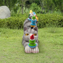Load image into Gallery viewer, Cat Gnomes Garden Statues,Cat Sculpture Decorations Outdoor Lawn & Yard Figurine,for Women Mother Kids,Cat Lover Gifts,Patio, Balcony, Yard, Lawn Ornament