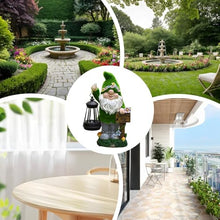 Load image into Gallery viewer, Solar Gnomes Decor, Garden Gnome Statue, Cute Outdoor Sculpture with Solar Lantern, 6.3x3.15x0.98 inches Yard Decoration, Ideal for Home, Lawn Inside, Family, Kids and Friends