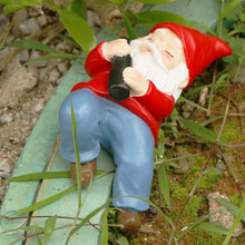 Load image into Gallery viewer, Sengocis 4.72” Gnome Garden Statue Outdoor Decor, Naughty Gnomes Sculpture Resin Dwarf Figurine for Patio Lawn Yard Home Decorations Funny Christmas Garden Gifts(Lie on Back)