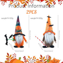 Load image into Gallery viewer, Dbvnnsy 2PCS Halloween Gnomes Plush Decorations Halloween Gonk with Bat Spider Web Pumpkin Cute Faceless Doll for Indoor Table Tiered Tray Home Decor