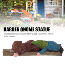 Load image into Gallery viewer, CDQL Garden Gnome Statue, Funny Gnome Figurine, Climbing Funny Gnome Garden Statue, Resins Ornament for Patio, Yard, Lawn, Porch