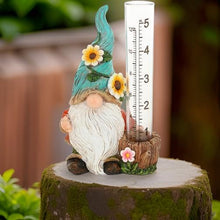 Load image into Gallery viewer, The Bridge Collection Cute Garden Gnome Rain Gauge (Green)