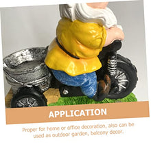 Load image into Gallery viewer, BESPORTBLE Gnome Statue Riding Tricycle Adorable Resin Dwarf Sculpture for Garden Patio and Home Decor Birthdays Anniversaries and Festivals