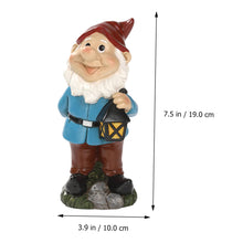 Load image into Gallery viewer, Toyvian 1pc Dwarf Design Resin Ornament Creative Desktop Garden Decor Adorable Gnome Statue for Home Office and Lawn Decoration for Family Friends