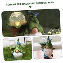 Load image into Gallery viewer, Toyvian 1PC Solar Energy Resin Old Man Decorative Lamp Unique Garden Decor Soft Lighting for Home Party present for Festivals and Holidays