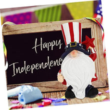 Load image into Gallery viewer, Alipis 2pcs Independence Day Resin Gnome Figurine Patriotic Home Adornment Creative Dwarf Decoration for July for Friends and Family