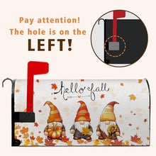 Load image into Gallery viewer, Zifmrtrwn Fall Mailbox Covers Autumn Gnome Letter Box Cove Magnetic Waterproof Mail Wraps for Outdoor Yard Garden Oversized Fall Mailbox Decor-21 x18