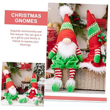 Load image into Gallery viewer, Ciieeo 2Pcs Delicate Gnome Doll Ornaments Christmas Gnome Decorations for Tabletop Centerpiece Style and Gonk Figurines for Holiday Decor