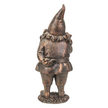 Load image into Gallery viewer, Happy Garden Gnome Bronze Finish Resin Figurine (Reader)
