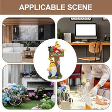 Load image into Gallery viewer, Vriusi Solar LED Gnome Statue Resin Gnome Sculpture Outdoor Garden Decor Lawn Gnome Figurine Solar Yard Decor Solar-Powered Gnome LED Gnome Yard Statue Garden Gnome Light Outdoor Tabletop Gnome