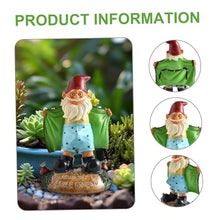Load image into Gallery viewer, Sexy Gnome Statues, 5.9 Inch Resin Funny Garden Gnomes, Full Color Say Hello to My Little Friend, Reusable Naughty Gnomes, For Gnome Lovers Lawn Yard Porch, Green