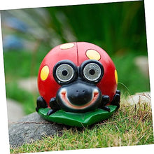 Load image into Gallery viewer, Toyvian Solar Garden Ladybug Figurine Water Resistant Outdoor Statue Decorative Solar Lights for Lawn Automatic Dusk to Dawn Illumination