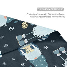 Load image into Gallery viewer, Christmas Gnome Snowflakes Blue Double Sided Large Garden Flag for Outside Yard Decor 28 x 40 Inch