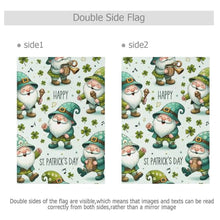 Load image into Gallery viewer, St. Patrick's Day Gnomes Cute Festival Garden Flags for Outside 28 x 40 Inch Large Double Sided Yard Flag