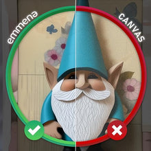 Load image into Gallery viewer, emmena - Small Gnome Painting - Vintage Collage Style - 18 x 24 cm