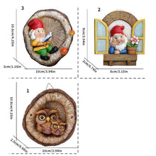 Load image into Gallery viewer, YIZITU Reading Gnomes Tree Faces Decors Outdoor Yard Statues Hanging For Garden Resin And Flower Pots Landscape Owl Hanging Ornaments