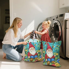 Load image into Gallery viewer, Quteprint 2 Pcs Large Travel Laundry Bags with Handle, Garden Gnome Bees Flowers Waterproof Reusable Wet Dry Bag, Lightweight Dirty Clothes Organizer for Beach, Camping, Gym, Travel & Home