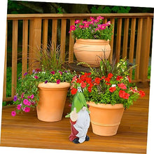 Load image into Gallery viewer, Happyyami Solar Garden Ornaments Garden Gnome Statue Solar Path Lights Outdoor Decor