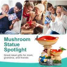 Load image into Gallery viewer, ZQQLITE Solar Gnome Statues Figurine Lights - Garden Lighting Outdoor Decorations, Gnome Sleeping Under Mushroom, Yard Art Lawn Ornaments for Porch Patio Balcony - Gnome Gifts for Women Mom
