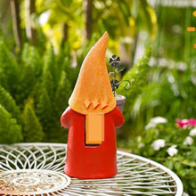 Load image into Gallery viewer, Solar Gnome, Creative Garden Gnome Dwarf Holding Flower Pot, Decorative Solar Light Sculpture, Faceless Outdoor Doll for Patio, Lawn, Yard, and Doorway Decor, 6.06x5.51x12.79 inch