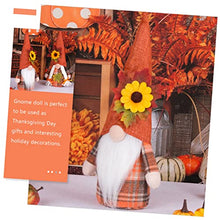 Load image into Gallery viewer, ULTECHNOVO 2pcs Thanksgiving Gnome Doll Decor Plush Gnomes for Garden Ornament Thanksgiving Day Adornment