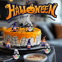 Load image into Gallery viewer, Watayo 30 Pcs Halloween Mini Gnome Ornaments, Halloween Decoration Miniature Gnomes Figurines, Pumpkin Ghost Gnomes Tiny Statue Figurines for Party Gifts Home Table Garden Landscape Decor