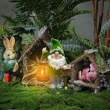 Load image into Gallery viewer, Solar Gnomes Decor, Garden Gnome Statue, Cute Outdoor Sculpture with Solar Lantern, 6.3x3.15x0.98 inches Yard Decoration, Ideal for Home, Lawn Inside, Family, Kids and Friends