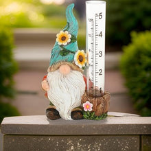Load image into Gallery viewer, The Bridge Collection Cute Garden Gnome Rain Gauge (Green)