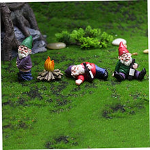Load image into Gallery viewer, MERRYHAPY 4pcs Miniature Dwarf Adornments Resin Garden Gnomes for Landscape Decor Unique Dwarf Bonfire Figurines Realistic and Garden Decorations