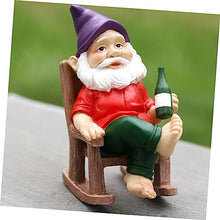 Load image into Gallery viewer, Happyyami Adorable Resin Dwarf Ornament for Garden and Home Office Decor Cute Desktop Decoration Whimsical Gnome Figure for Patio and Indoor Spaces