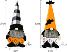 Load image into Gallery viewer, CFMOFFERS Halloween Decoration Gnomes Gonk Bat Plush Handmade Swedish Tomte Scandinavian Ornaments for Home Ornament Halloween Ghost Toy Window Shelf Desk Decor Pumpkin Bat Spider Hat Gonks 2 Pack