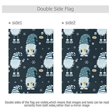 Load image into Gallery viewer, Christmas Gnome Snowflakes Blue Double Sided Large Garden Flag for Outside Yard Decor 28 x 40 Inch
