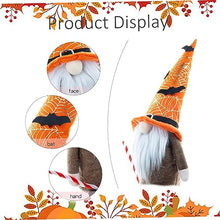 Load image into Gallery viewer, Dbvnnsy 2PCS Halloween Gnomes Plush Decorations Halloween Gonk with Bat Spider Web Pumpkin Cute Faceless Doll for Indoor Table Tiered Tray Home Decor