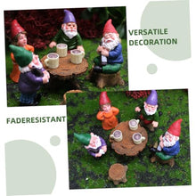 Load image into Gallery viewer, CAXUSD Creative Gnome Garden Decor Set Miniature Gnome Figurines for Indoor and Outdoor Use Fairy Cake Toppers for Landscapes and Home Decor