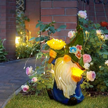 Load image into Gallery viewer, Solar Statues | Solar Garden Figurines Outdoor Decor | Fancy Resin Dwarf Decorative Lantern for Christmas Ornament, Birthday, Hanging and Rack